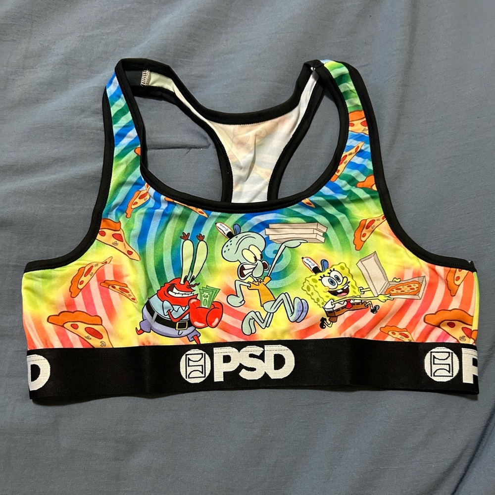 PSD Women’s SpongeBob Crew Rainbow Sports Bra